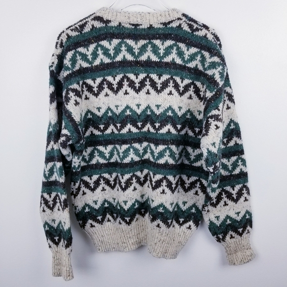 Peter England Vintage Wool Blend Shaker Stitch Sweater - Picture 3 of 7